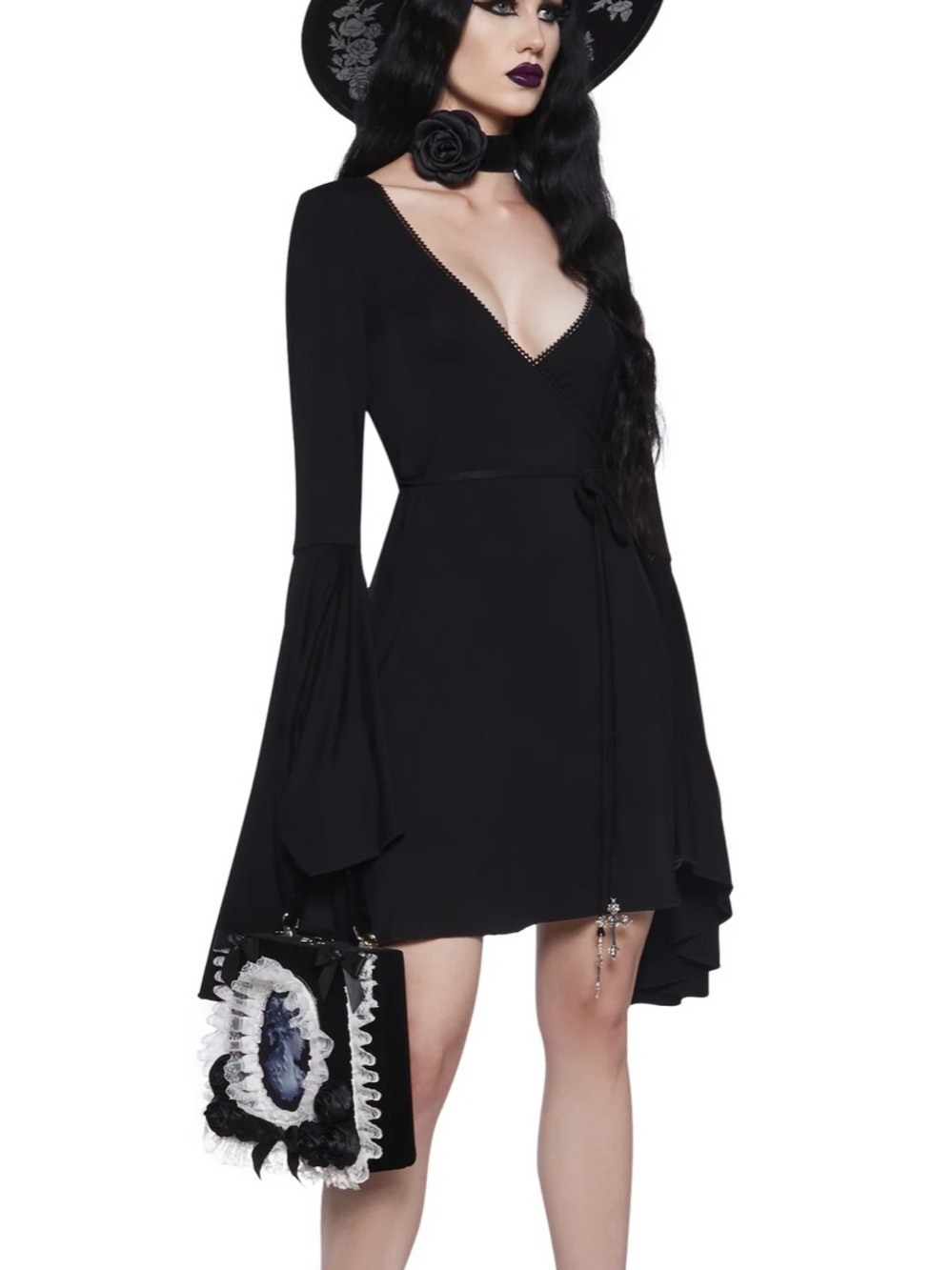 Dolls kill Widow Queen of the Cursed Wrap Dress